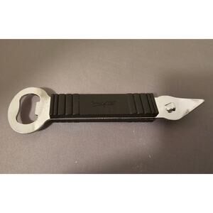 Salute Beer Bottle and Can Pierce Opener - 6" (inches) long w/Black Handle